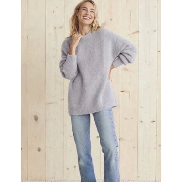 JENNI KAYNE Sz XS Boucle Cocoon Crewneck Pullover Sweater Frost - Picture 12 of 12